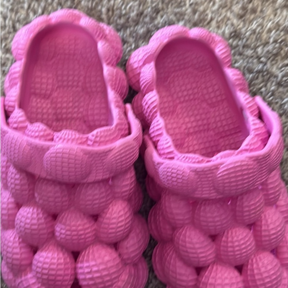 Pink Textured Slip-On Shoes